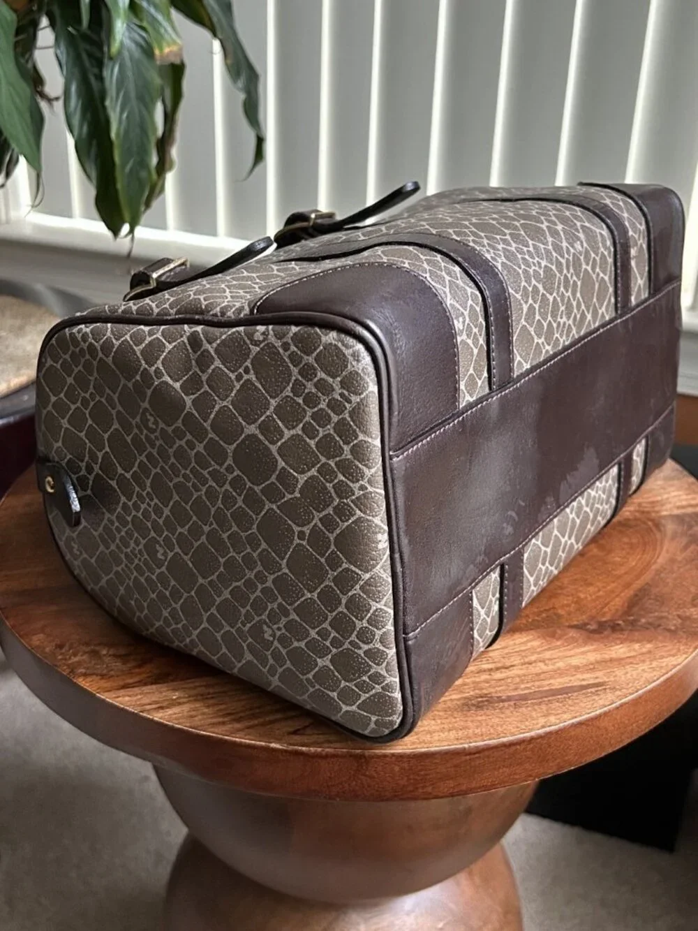 NINA RICCI Boston Bag, Brown, Gray